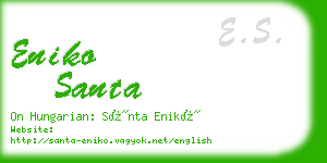 eniko santa business card